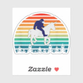 Bigfoot Riding Unicorn Aufkleber (Blatt)