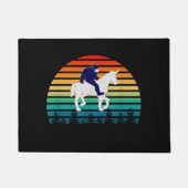 Bigfoot Riding Unicorn Fußmatte (Vorderseite)
