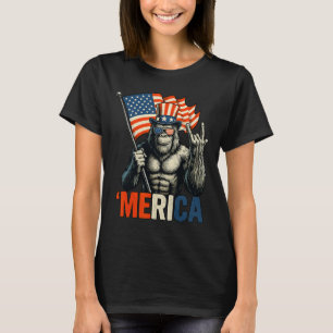 Bigfoot Rock And Roll Amerika USA Amerikanische Fl T-Shirt