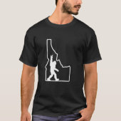 Bigfoot Rock and Roll Silhouette Staat von Idaho S T-Shirt (Vorderseite)