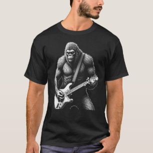 Bigfoot Rock Guitar Funny Men's Graphic T - Shirt