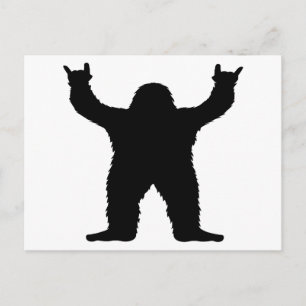 Bigfoot Rock On Feiertagspostkarte