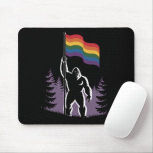 Bigfoot Rock On LGBTQ Progressive Neue Pride-Flagg Mousepad