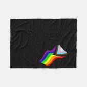 Bigfoot Rock On Proud Gay Lgbtq Progressive New Pr Fleecedecke (Vorderseite (Horizontal))