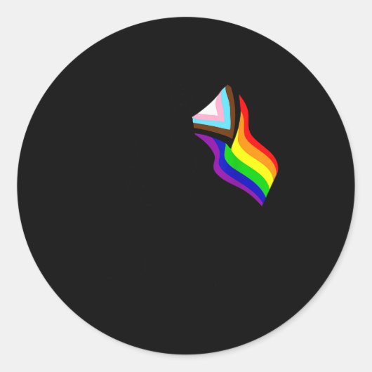 Bigfoot Rock On Proud Gay Lgbtq Progressive New Pr Runder Aufkleber (Vorderseite)