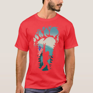 Bigfoot Rock'n'Roll American Flag 4. Juli T-Shirt