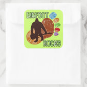 Bigfoot Rocks Quadratischer Aufkleber (Tasche)