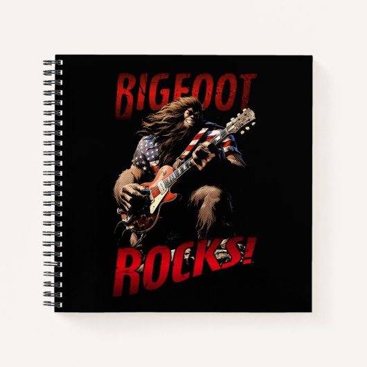 Bigfoot Rocks Spiral Bound Notebook Notizblock (Vorderseite)
