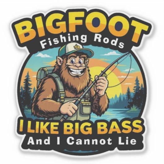 Bigfoot Rods I Like Big Bass Aufkleber (Vorderseite)