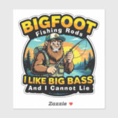 Bigfoot Rods I Like Big Bass Aufkleber (Blatt)
