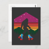 Bigfoot Rollerblade Rollerskate Skater Postkarte (Vorne/Hinten)