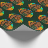 Bigfoot Rucksack Wandern Abenteuer Funny Geschenkpapier (Ecke)