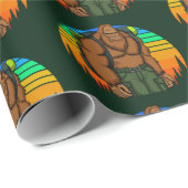 Bigfoot Rucksack Wandern Abenteuer Funny Geschenkpapier (Rolleneckpunkt)