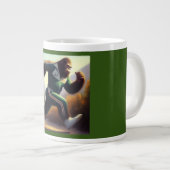 Bigfoot Running Jumbo-Tasse (Vorderseite Rechts)