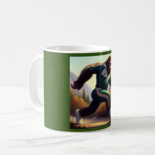 Bigfoot Running Kaffeetasse (Vorderseite Links)