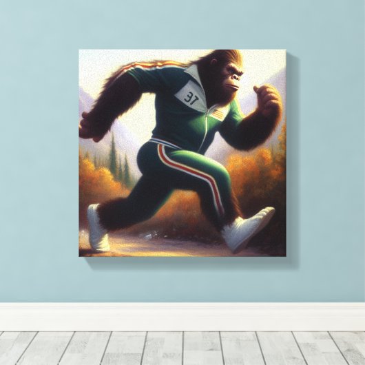 Bigfoot Running Leinwanddruck (Insitu (Holzboden))