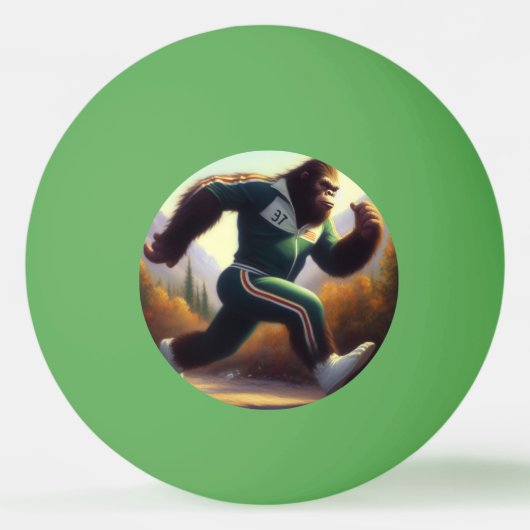 Bigfoot Running Tischtennisball (Vorderseite)