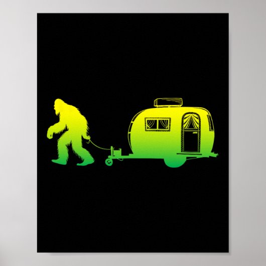 Bigfoot Rv Motorhome Camping Sasquatch Campervan G Poster (Vorne)