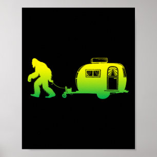Bigfoot Rv Wohnmobil Camping Sasquatch Campervan G Poster