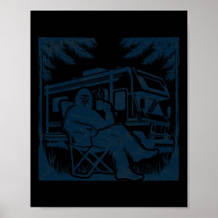Bigfoot Rv Wohnmobil Camping Sasquatch Campervan Poster