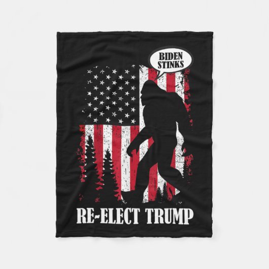 Bigfoot sagt Biden Stinks Fleecedecke (Vorderseite)
