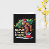 Bigfoot sah mich, aber niemand glaubt ihm Weihnach Karte (Gelbe Blume)
