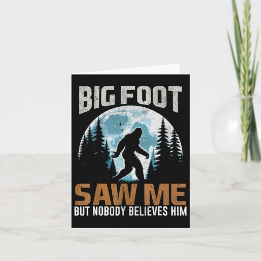Bigfoot sah mich Sasquatch Geschenke für den Vater Karte (Vorderseite)
