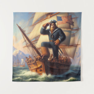 Bigfoot Sailor Wandteppich