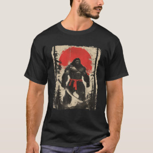 Bigfoot Samurai Japanisches Schwert Sasquatch T-Shirt