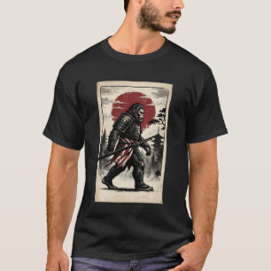 Bigfoot-Samurai-Krieger Sasquatch Japan Ukiyo-e T-Shirt