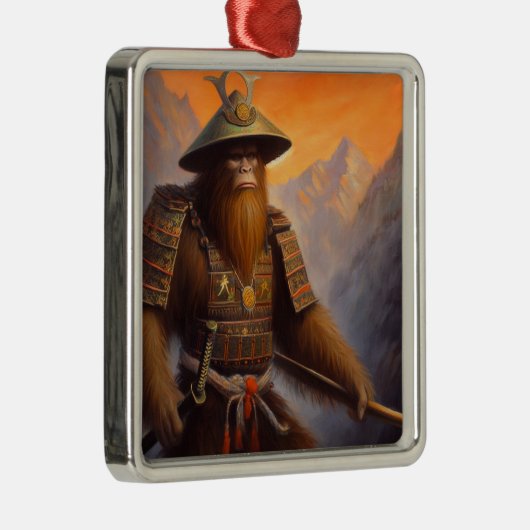 Bigfoot Samurai Ornament Aus Metall (Rechts)