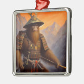 Bigfoot Samurai Ornament Aus Metall (Links)