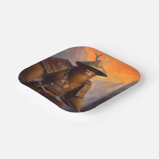 Bigfoot Samurai Pappteller (Gewinkelt)