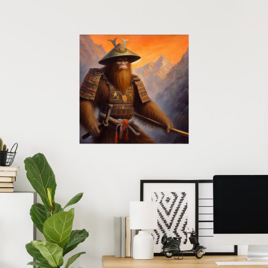 Bigfoot Samurai Poster (Heimbüro)