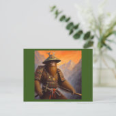 Bigfoot Samurai Postkarte (Stehend Vorderseite)