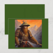 Bigfoot Samurai Postkarte (Vorne/Hinten)