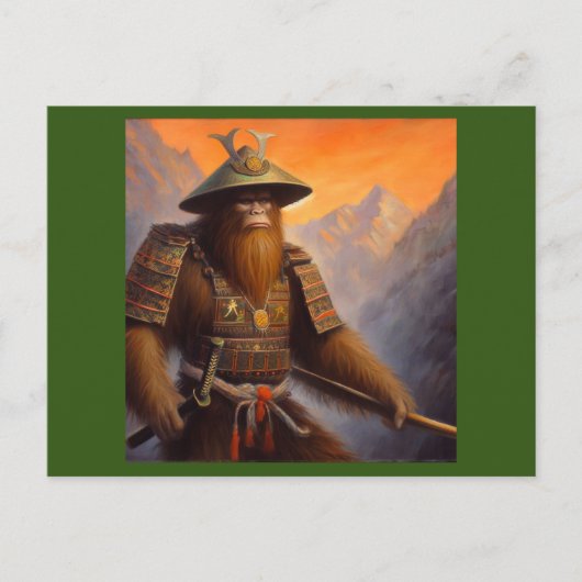 Bigfoot Samurai Postkarte (Vorderseite)