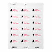 Bigfoot Santa Adressaufkleber (Vorne)