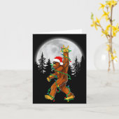 Bigfoot Santa Christmas Tree Lights Funny Xmas Sas Karte (Gelbe Blume)