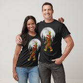 Bigfoot Santa Christmas Tree Lights Funny Xmas Sas T-Shirt (Unisex)