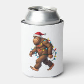 Bigfoot Santa Christmas Tree Lights Xmas Boys Men Dosenkühler (Kanne Vorderseite)