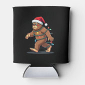 Bigfoot Santa Christmas Tree Lights Xmas Boys Men Dosenkühler (Vorderseite)