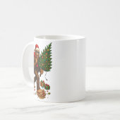 Bigfoot Santa Christmas Tree Lights Xmas Boys Men  Kaffeetasse (Vorderseite Links)