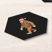 Bigfoot Santa Christmas Tree Lights Xmas Boys Men Untersetzer (angewinkelt)