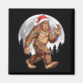 Bigfoot Santa Christmas Tree Lights Xmas Sasquatch Magnet (Vorne)