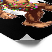 Bigfoot Santa Christmas Tree Lights Xmas Sasquatch Poster (Ecke)