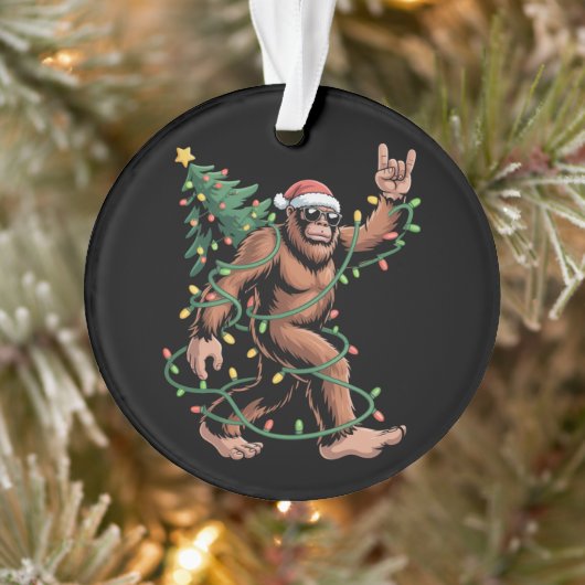 Bigfoot Santa Christmas Tree Sasquatch Santa Ornament (Baum)