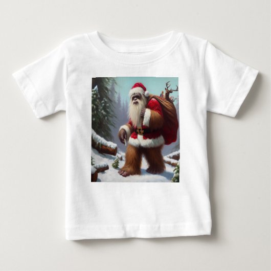 Bigfoot Santa Claus Baby T-shirt (Vorderseite)