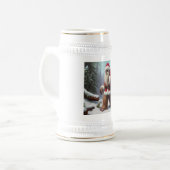 Bigfoot Santa Claus Bierglas (Vorderseite Links)