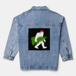 BigFoot Santa Claus Fun Christmas Ohrts Jeansjacke